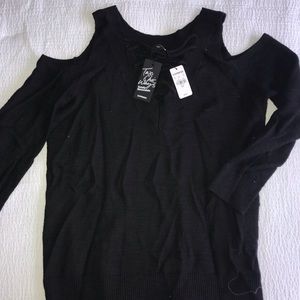 Express black sweater -reversible